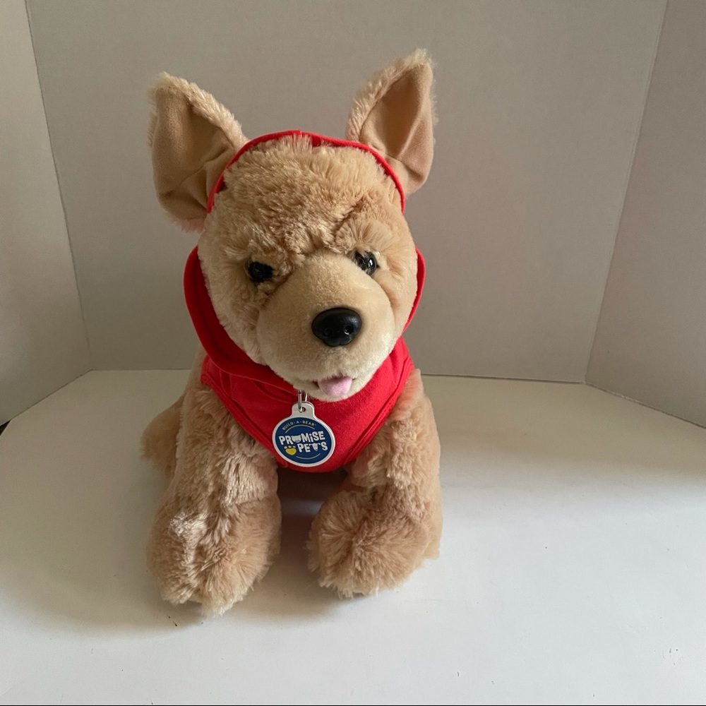 Build-A-Bear Workshop Promise Pets Dog Plush Labrador Retriever Brown Red Hoodie